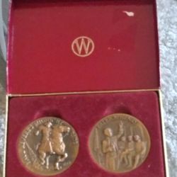 Coins.The Wittnauer Mint  Commemorative brass Uncitculated Medal Set.hard to get