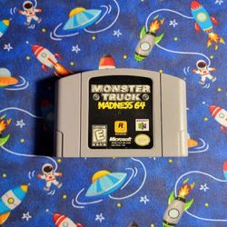 Rockstar's Monster Truck Madness Nintendo 64 N64 Authentic Tested Saves Polished Pins 