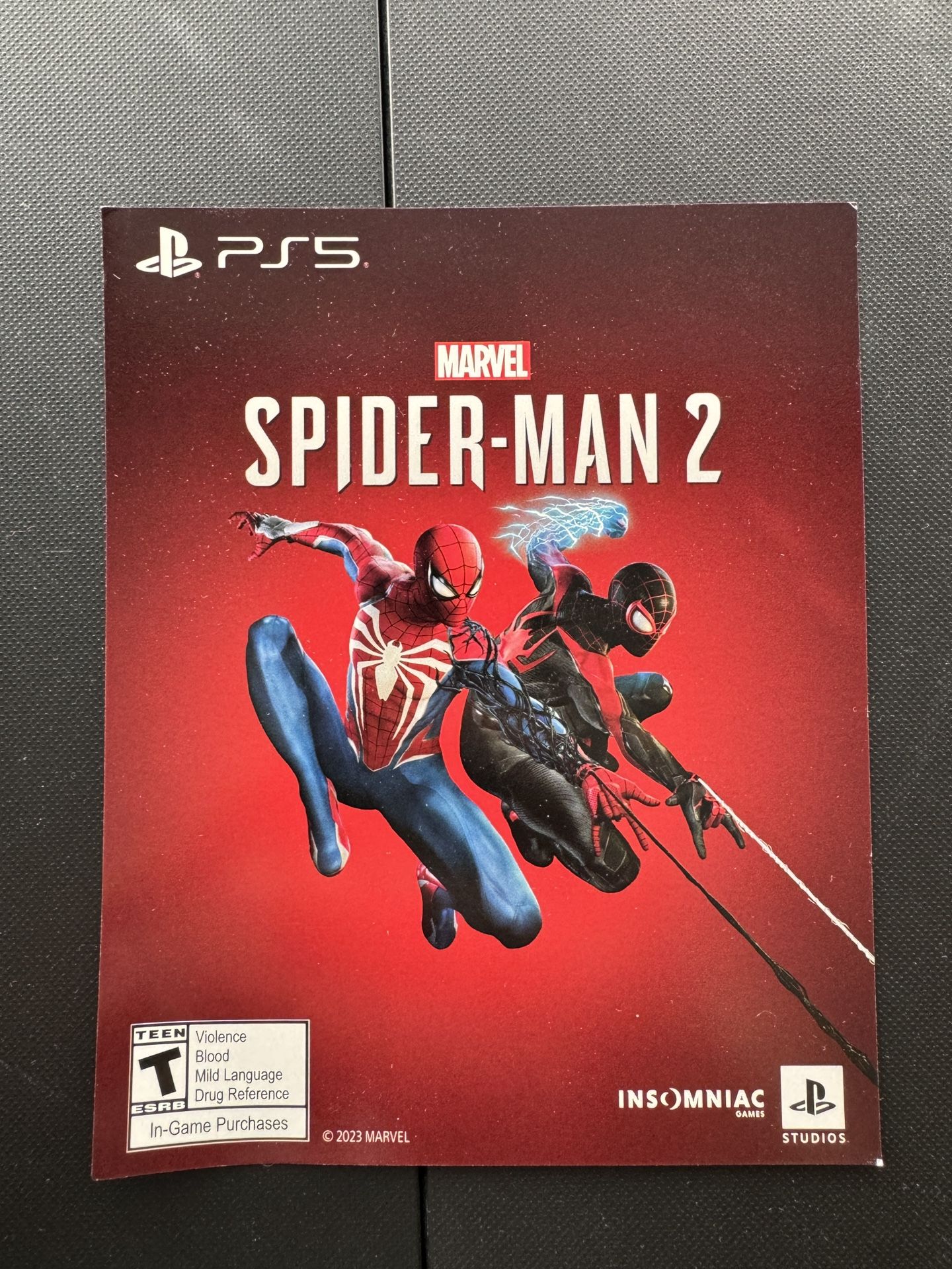 New Spider-Man 2 PlayStation 5 PS5 Digital Video Game Redeem Code