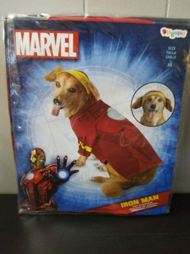 New Marvel Iron man pet costume size medium
