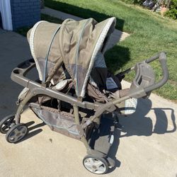 Double Seat Baby Stroller 