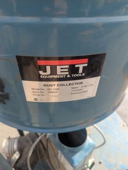 JET 2HP Dust Collector – Heavy Duty Workshop Air Filtration (Bags Not Included)
