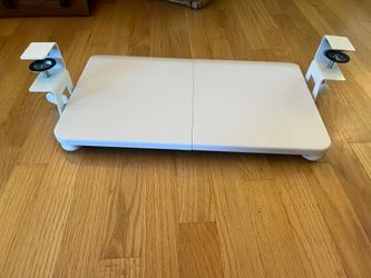BONTEC KMT01 Under Desk Keyboard Tray, Pull-Out Keyboard & Mouse Platform with C-Clamp, 25.6 x 11.8 in Space-Saving Ergonomic Slide-Out Drawer, White