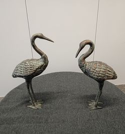 Decorative Crane/Heron Statues (10" to 14" Tall)