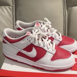 red and white dunks