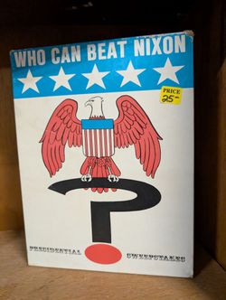 Vintage Who Can Beat Nixon Presidential Sweepstakes Poster Collectible Campaign