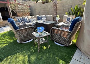 Brand New Patio Outdoor Furniture Set With Fire Pit 
