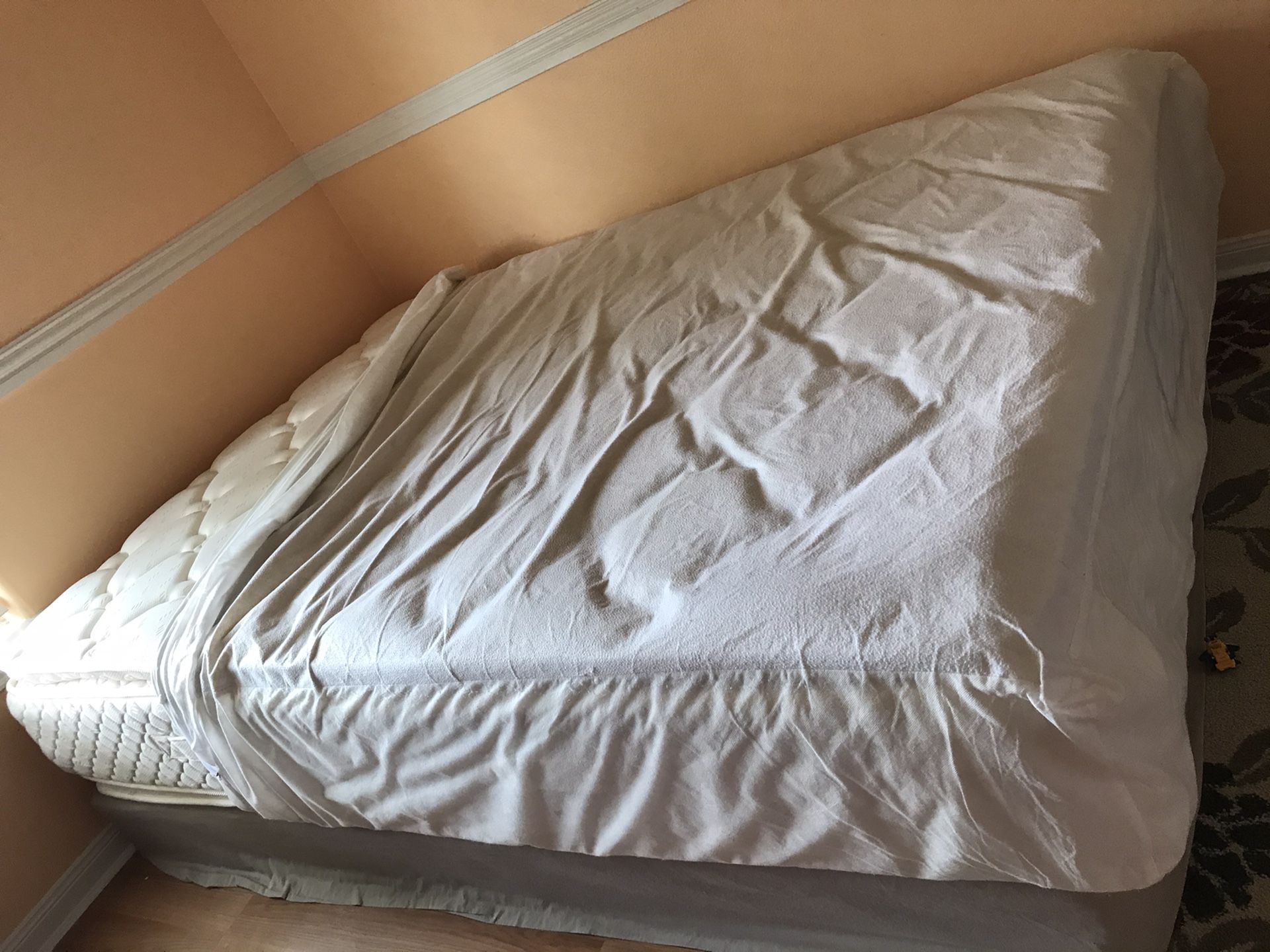 Queen mattress with box spring