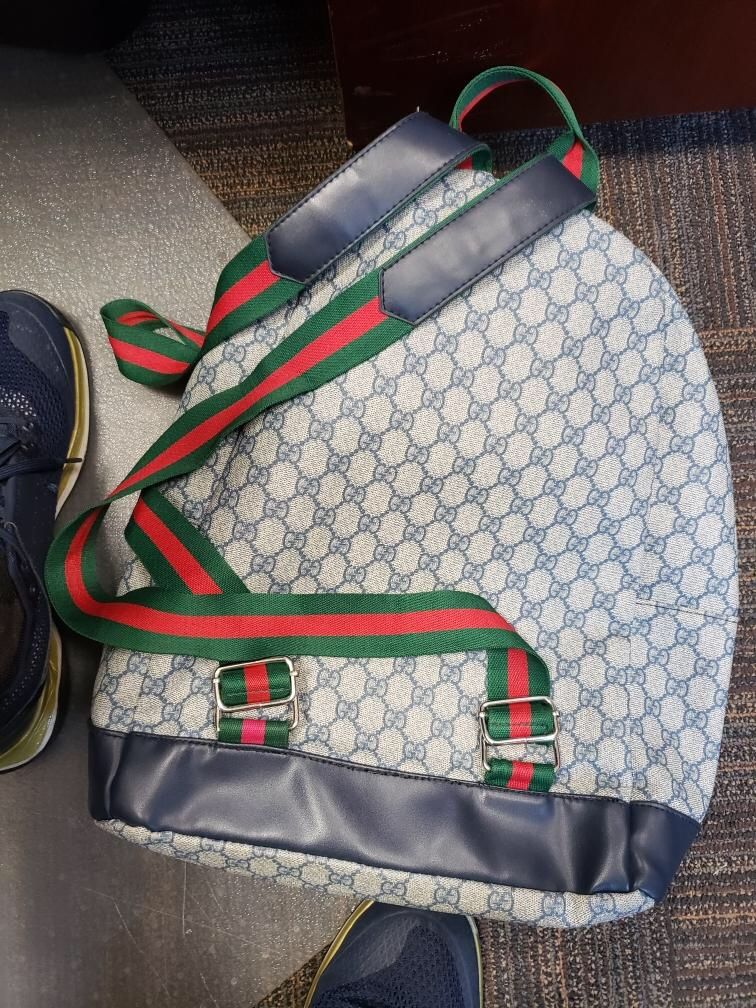 Gucci, Bags, Gucci Conino Lafo Backpack Black Green And Red