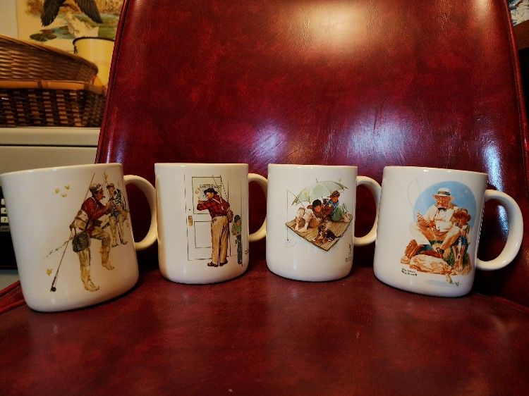 1987 Norman Rockwell Mugs