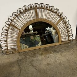 Wicker Framed Mirror