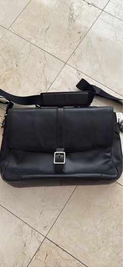 Coach Black Leather Messenger Bag