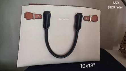 Bostanten Tri-Color Structured Satchel / Briefcase tote bag