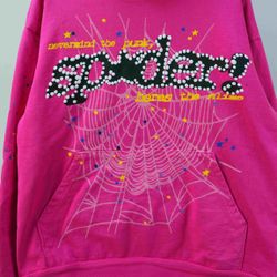 Pink spider hoodie 