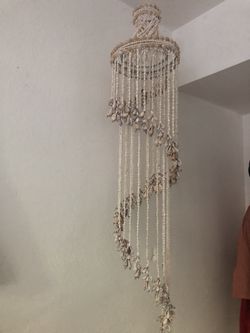 Large Boho seashell chandelier