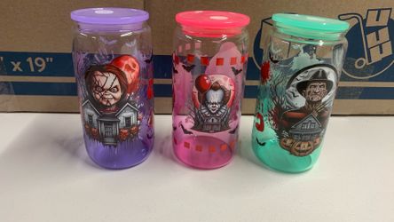 Horror 16oz glass cups