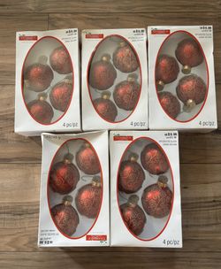 Glass ornaments for Christmas trees.