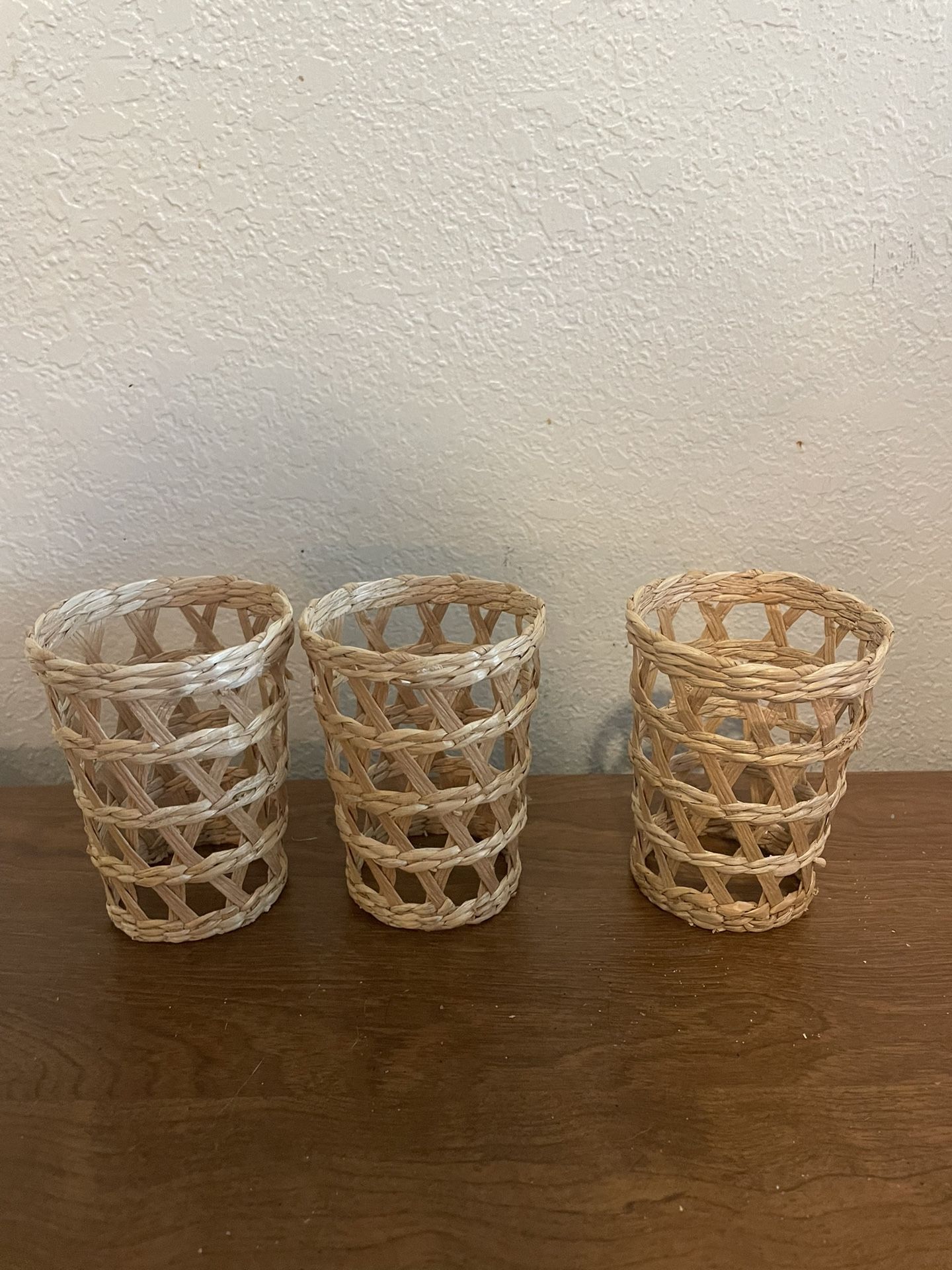 Set Of 3 Vintage Pint Glass Sleeves