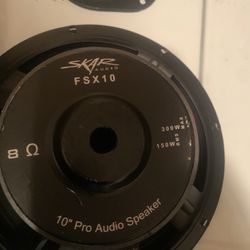  10inch Skar Audio 8ohms, 6\9 Prvs  And Two End
