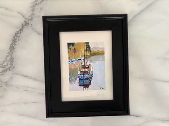 Boat Original Art Framed