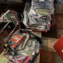 Large Supreme Collection, T-Shirts, Sweaters, And Some Jackets All Brand New Size Large