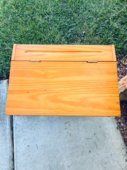 Portable Wood Desk with Storage