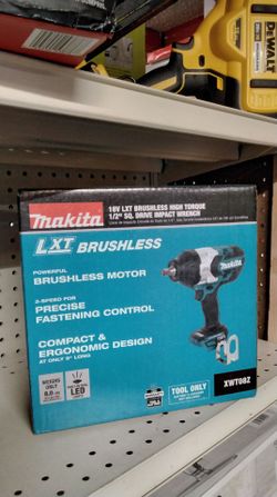 MAKITA 18V LXT BRUSHLESS HIGH TORQUE 1/2" SQ. IMPACT WRENCH (TOOL ONLY)