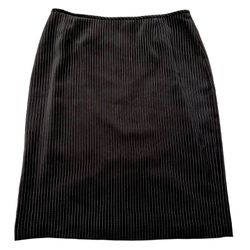 New Tahari Arthur S. Levine Women’s Black Pinstripe Pencil Midi Skirt Size 10