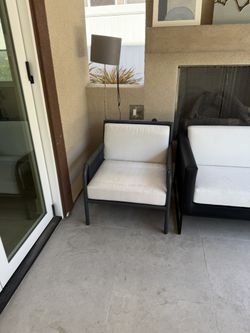 Crate And Barrel White And Black Outdoor Patio Furniture