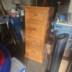 Solid Wood Filing Cabinet 