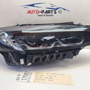 black 2021 - 2022 - 2023 - 2024 BMW 4 SERIES M4 RIGHT FULL LED HEADLIGHT OEM AX17587