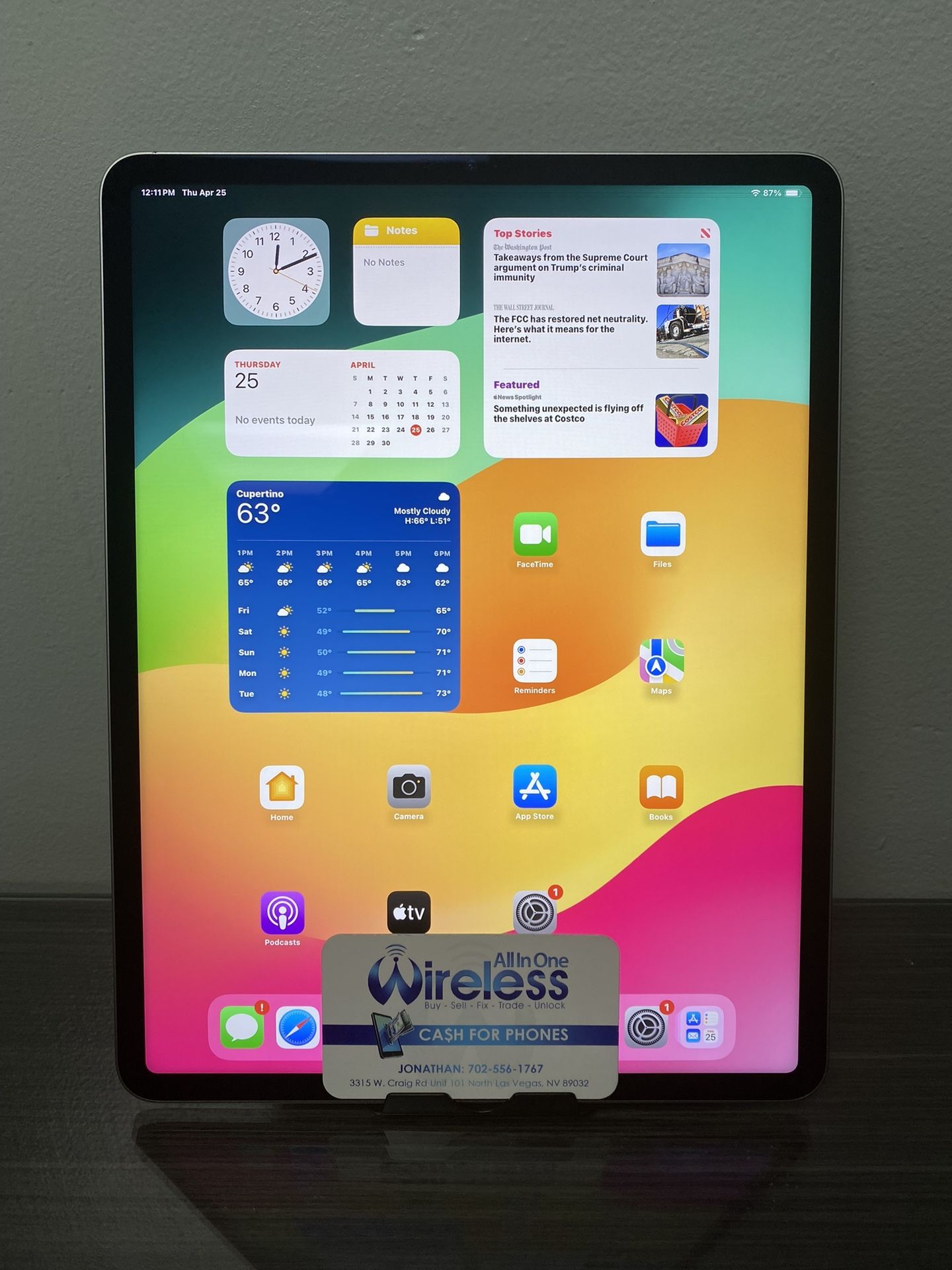 iPad Pro 12.9 6th Generation WiFi Only