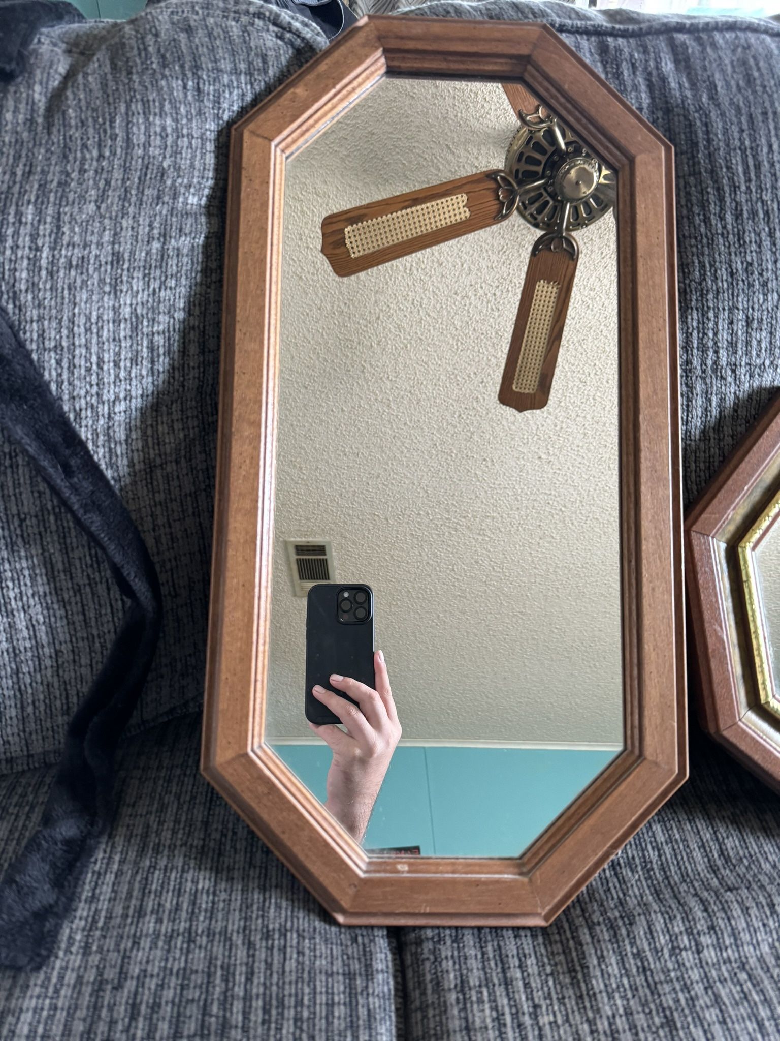 2 SMALL HANGING MIRRORS