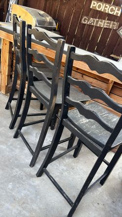 Wood Black High Chairs