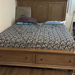 California King Solid Wood Bed Frame 