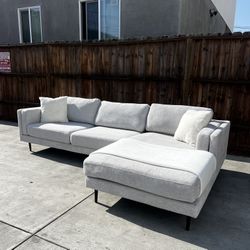 Grey/White Aries Sofa Sectional 