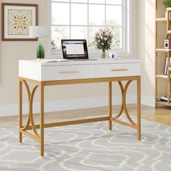 White and Gold Desk