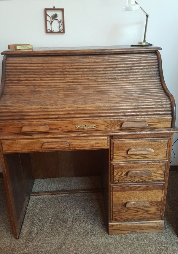Dark Oak Rolltop Desk Crest For In Grants Pass Or Offerup