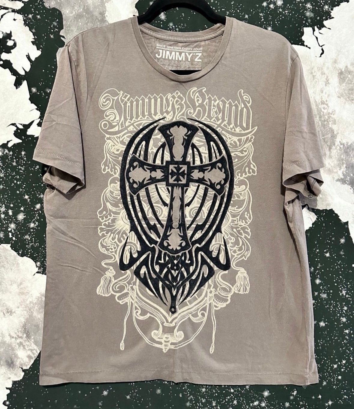 Gothic Style Cross & Wings Shirt