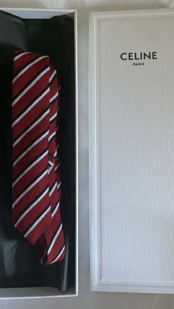 Celine ‘Sin City’ Black, White and Red Tie