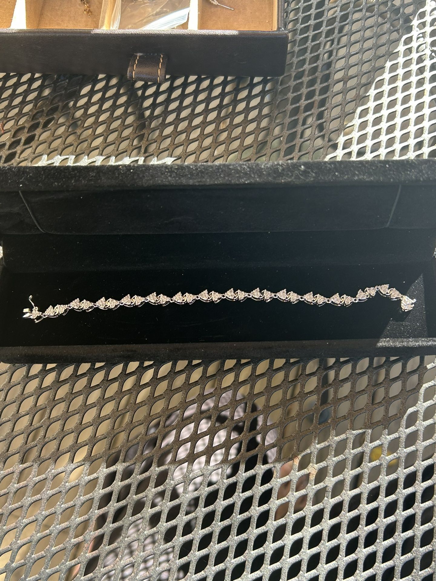 Two Carats Natural Diamonds In Total Over Platinum Overlay Bracelet