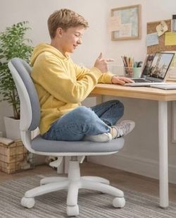 Student Study Desk Chair | Adjustable Height | Comfortable Fabric Seat