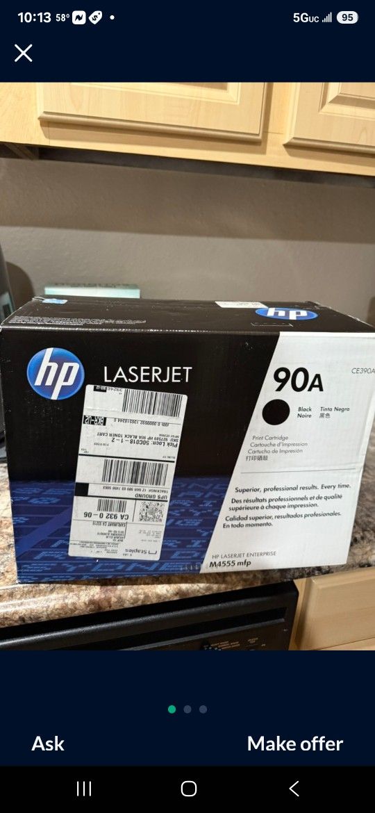 HP LASERJET INK CARTRIDGR NEW IN SEALED BOX