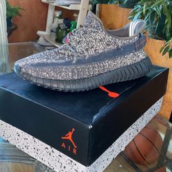 Yeezy 350 Black Reflective Size 10 Worn With Box 