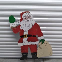 Wooden Santa Claus Lawn/Yard Decoration Free LOCAL DELIVERY AVAILABLE 
