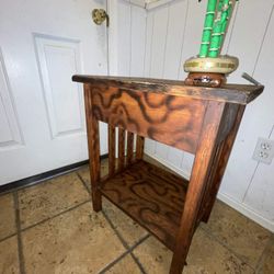 Custom Wood Side Table  OFFERS 