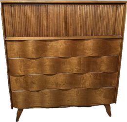 Mid Century Edmond Spence Wavy Front Chest