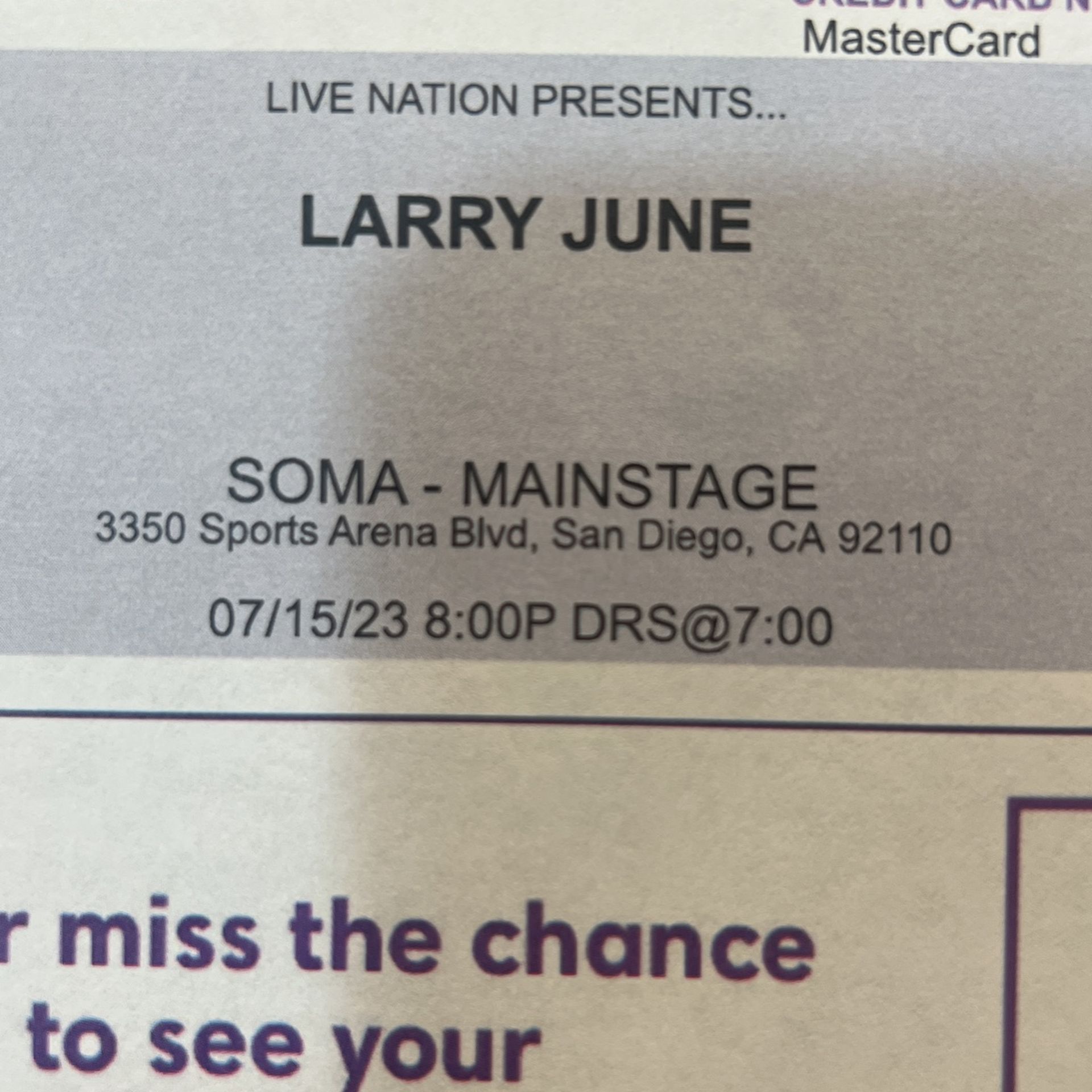 Larry June Tickets San Diego