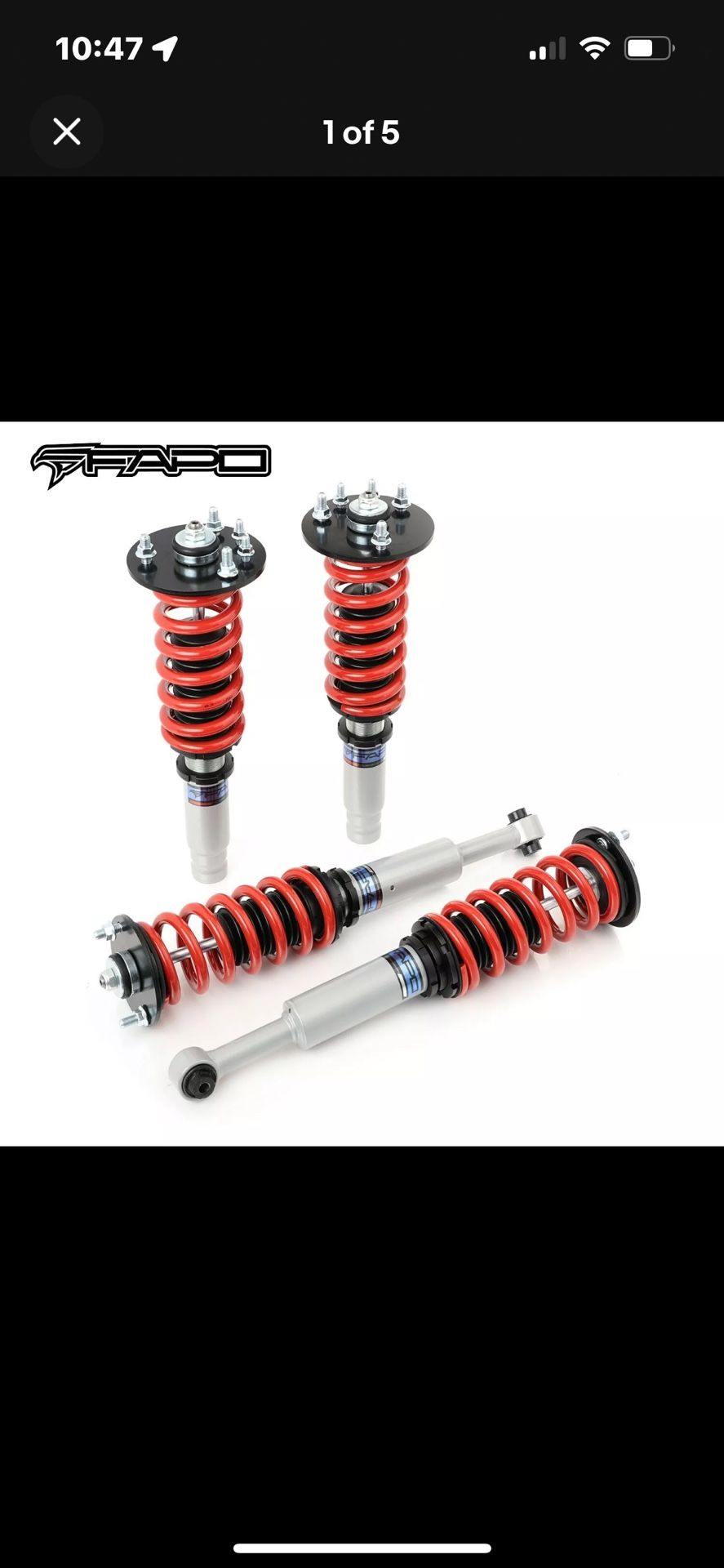 FAPO COILOVER FOR ACURA TL 01-03 CL HONDA ACCORD 98-02 CG Adj Height
