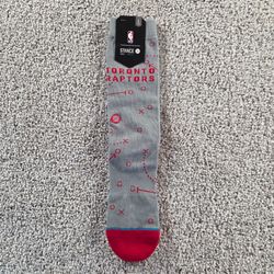 Stance Toronto Raptors Mens Large Crew Socks Grey Shoes Size 9 10 11 12 Kawhi